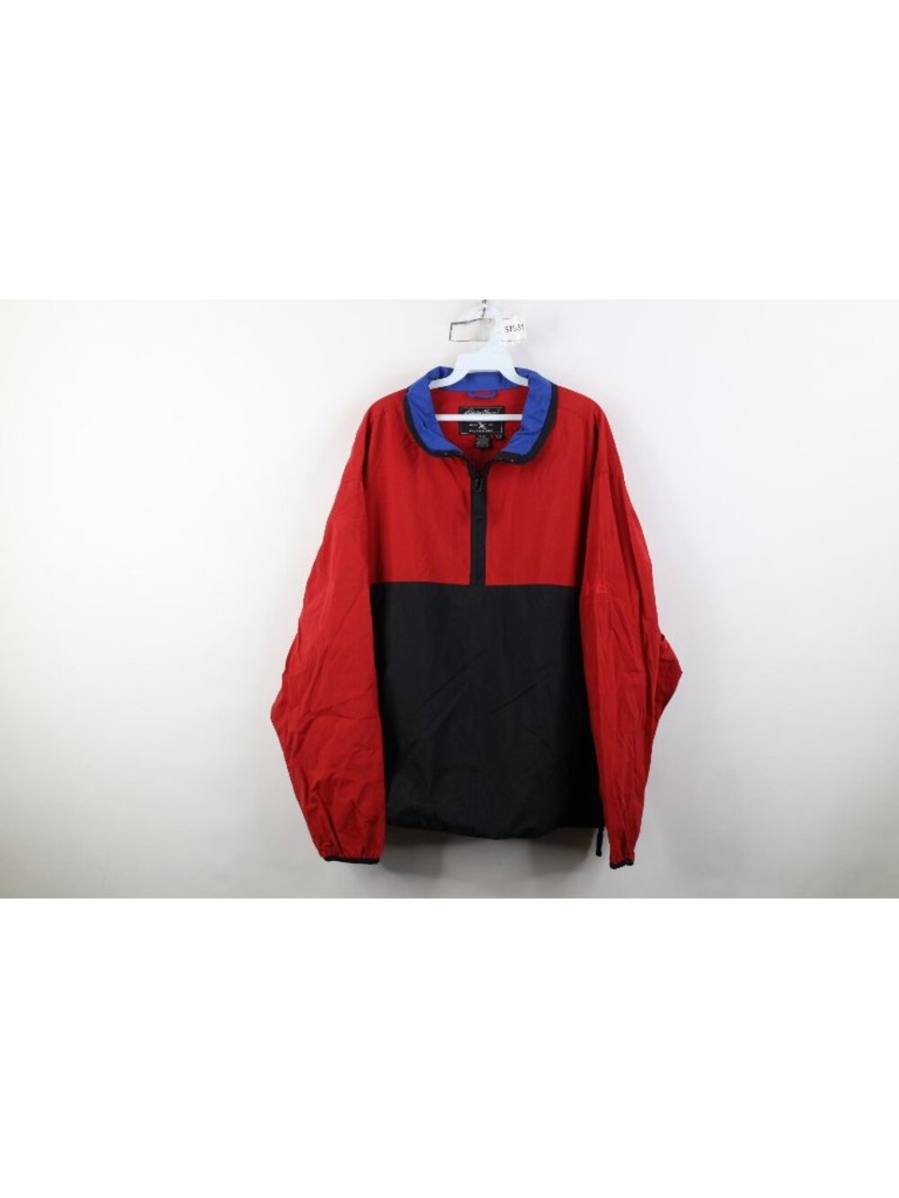 Vtg 90s Eddie Bauer Mens XL Spell Out Color Block Pullover Windbreaker Jacket